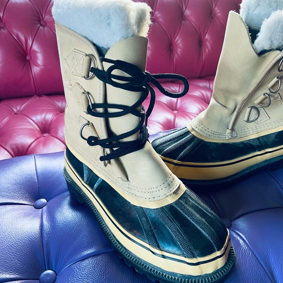 Sorel VTG Steel Shank Wool Lined Winter Snow Boots - Picture 2 of 10